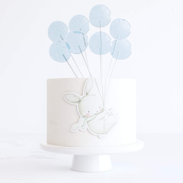 Bolo Up Coelho balões azuis